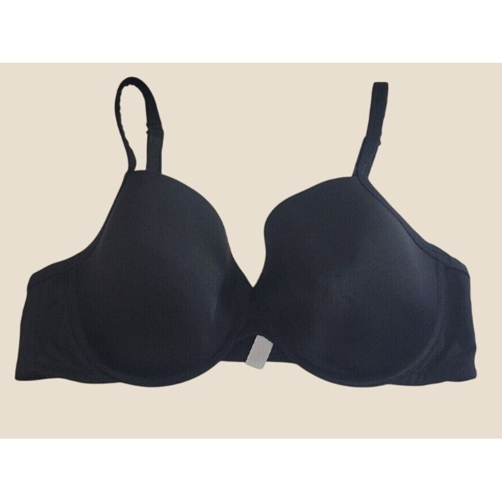 Fashion Bug Underwire T-Shirt Bra Classic Everyday Minimalist Lingerie Black 40C
